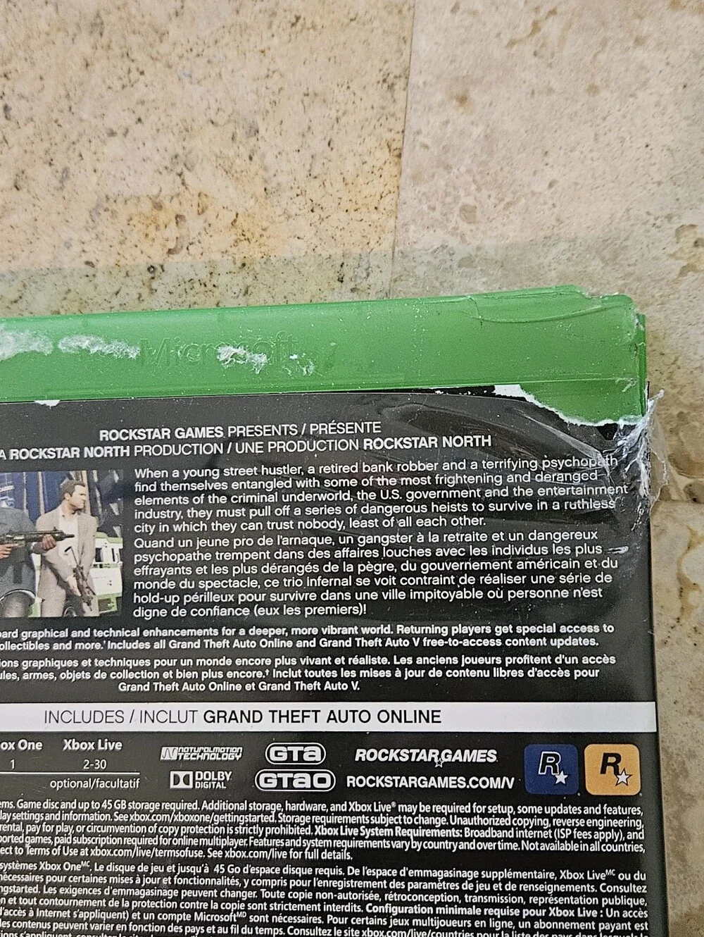 Grand Theft Auto 5 Five Xbox One Game Case & Manual